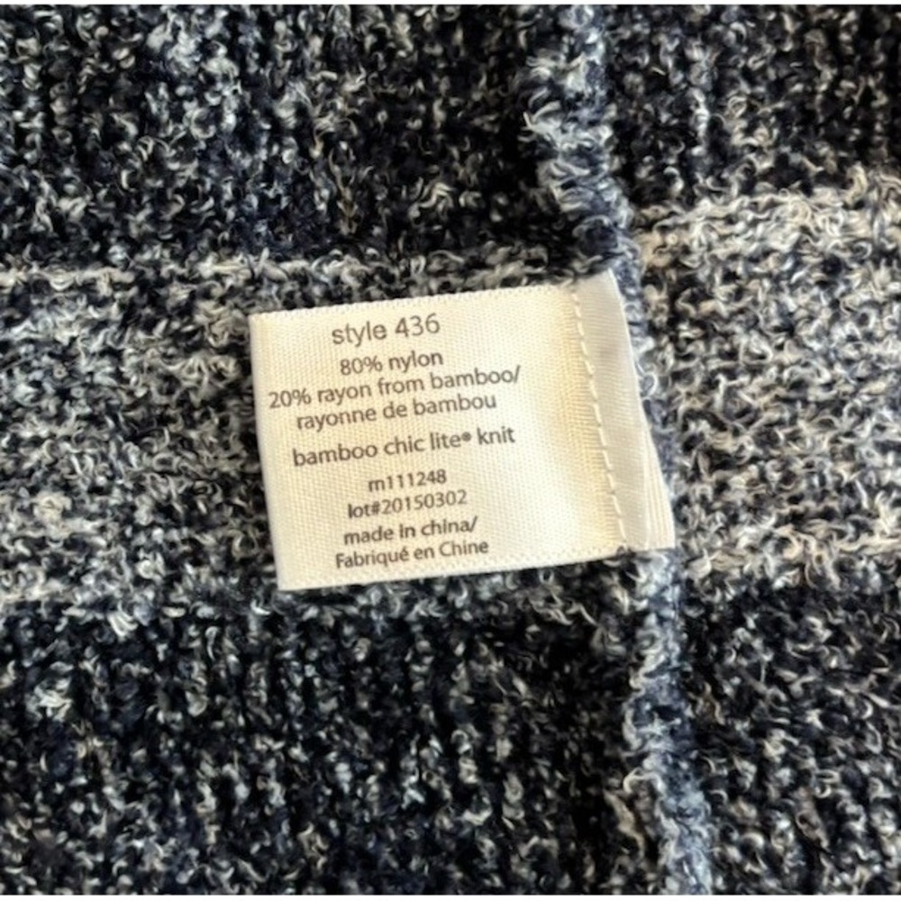 Barefoot Dreams Sweater Size S/M Gray Stripe Cozy Chic Lite Island Wrap Cardigan - Picture 2 of 4